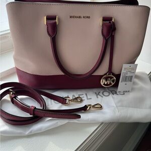 Michael Kors Saffiano Leather Savannah Satchel